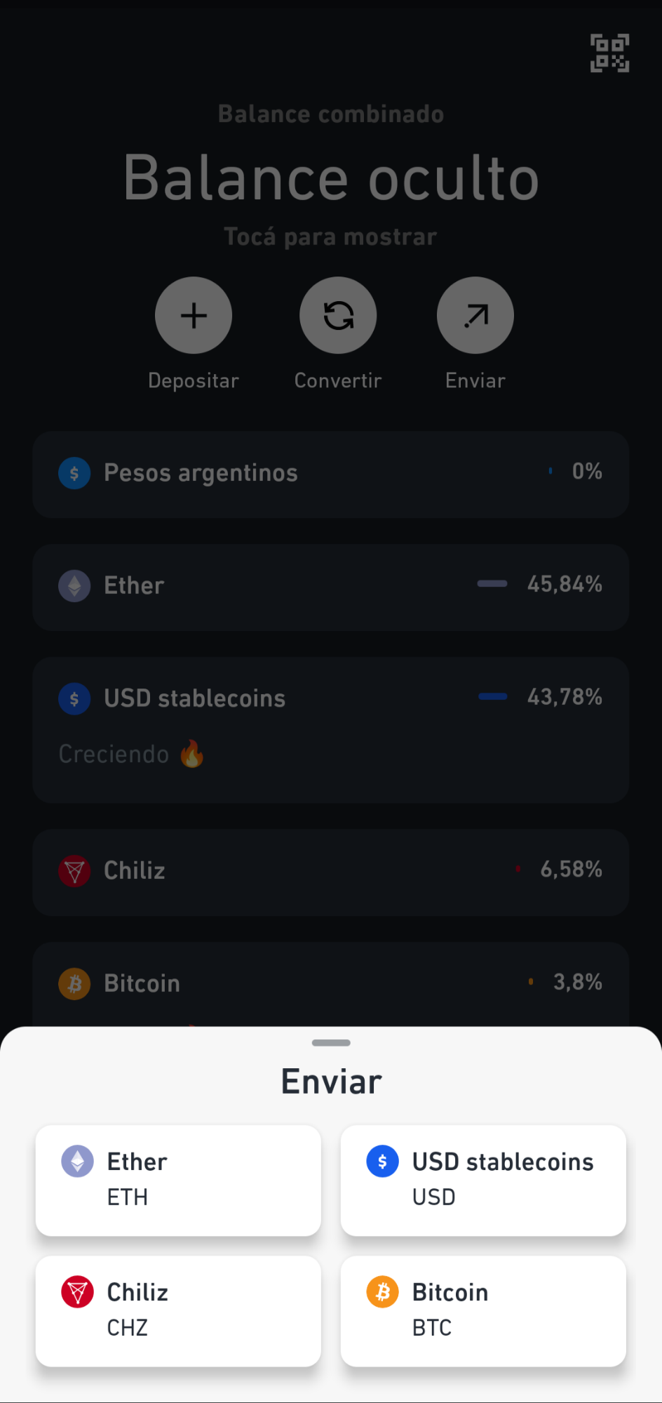 Enviá criptomonedas a otra billetera desde la app – Centro de Ayuda