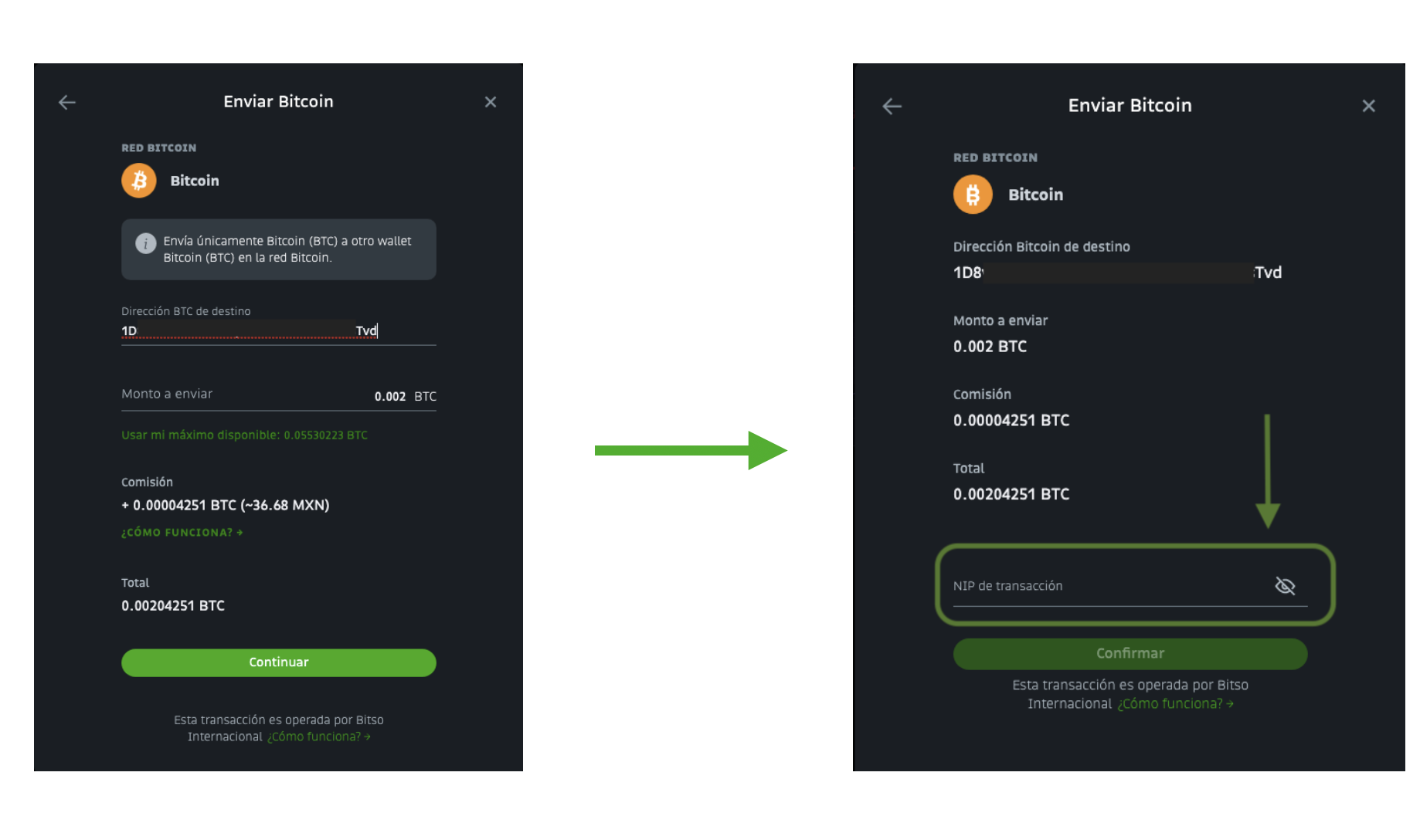 Retira criptomonedas a otra billetera desde Bitso Alpha – Centro de Ayuda